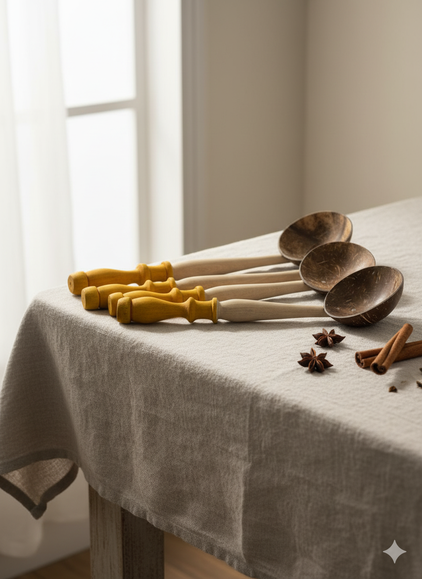 Coconut Shell Spoons - A Touch of Nature in Your Kitchen